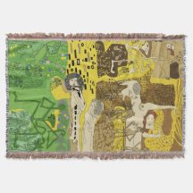 Throw Blanket Funky Dancing Man Mönster Grönt