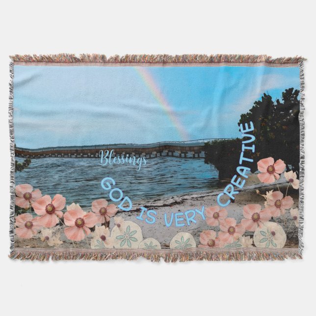 Throw Blanket " God is Very Creative" Filt (Framsidan)