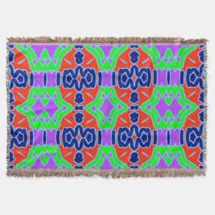 Throw Blanket, Modern multifärgad väv mönster Filt