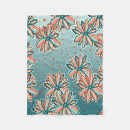 Throw Blanket, Orangens Blommar av Lisa Casineau Fleecefilt