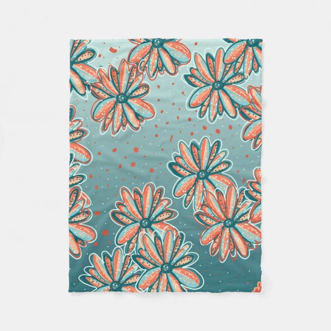 Throw Blanket, Orangens Blommar av Lisa Casineau Fleecefilt (Framsidan)