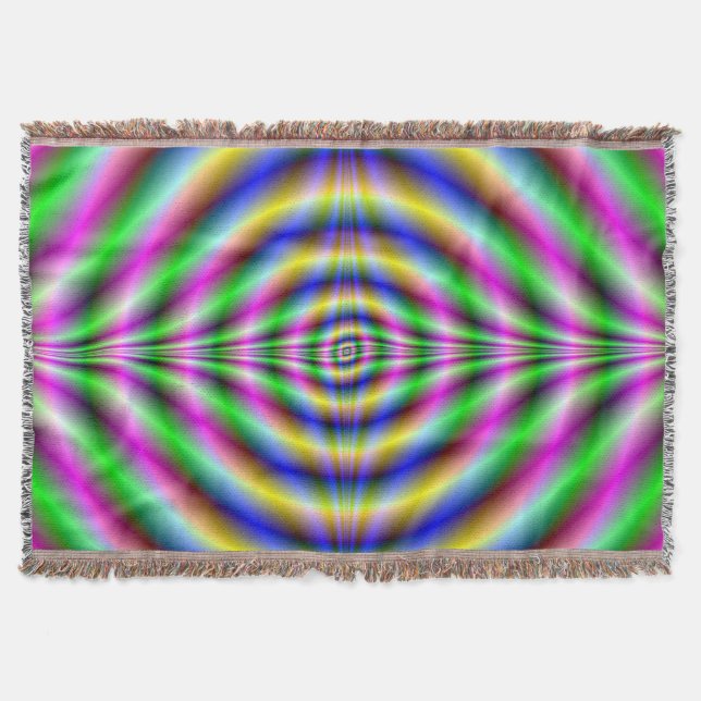 Throw Blanket Psychedelic Neon Öga Mysfilt (Framsidan)