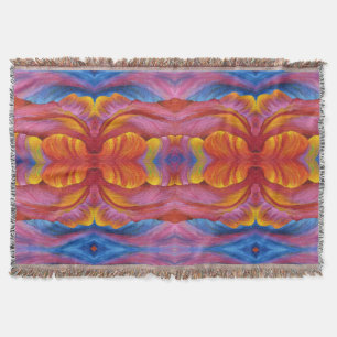 Throw Blanket Rainbow Tulip Mönster Filt