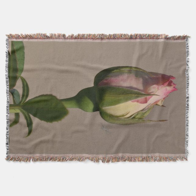 Throw Blanket/Röd ros Bud Filt (Framsidan)