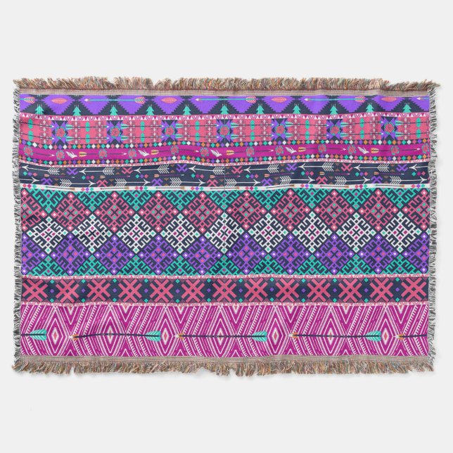 Throw Blanket/Tribal Mönster Mysfilt (Framsidan)