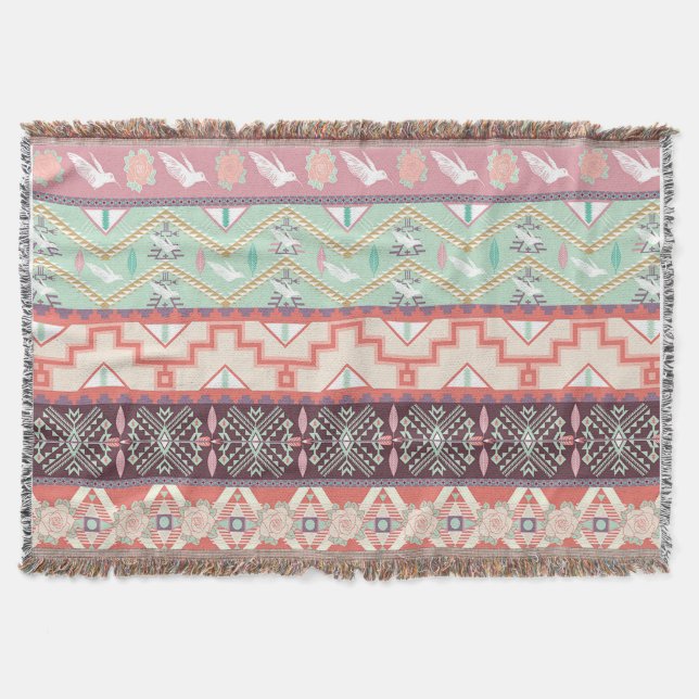 Throw Blanket/Tribal Mönster Mysfilt (Framsidan)