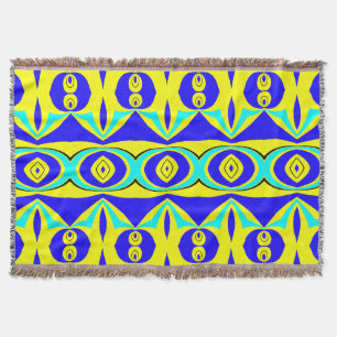 Throw Blanket, Vibrant multifärgad väv mönster Filt