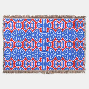 Throw Blanket, Vibrant multifärgad väv mönster Filt