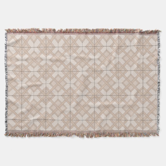 Throw Blanket - Woven Lattice i tre skuggor Filt (Framsidan)