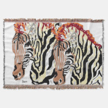 Throw Blanket Zebra's