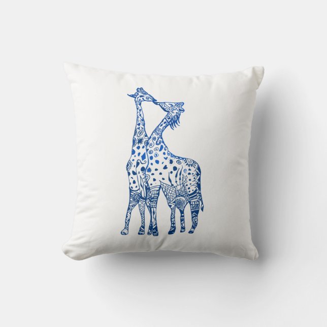 Throw Cushion Giraffes Art Kudde (Framsida)