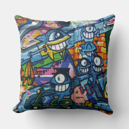 Throw Cushion - Street Art Graffiti Kudde