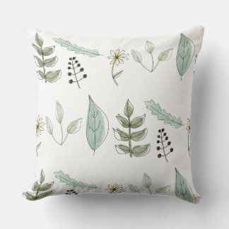 Throw Cushion - Summer Leaves Design 2 Kudde