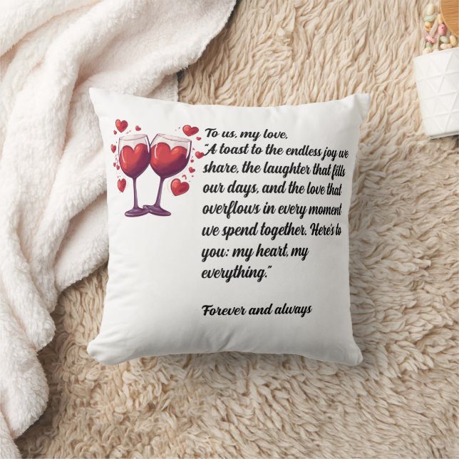 Throw Cushion “To us, my love" Kudde (Filt)