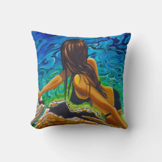 Throw Cushion Woman i Sten Bassäng Kudde