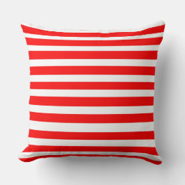 Throw Cushions - Red and White Rand Kudde