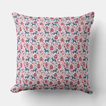 Throw Cushions - svensk folkart Dala Horse