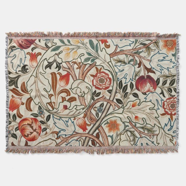 Throw filt William Morris blommigt design (Framsidan)