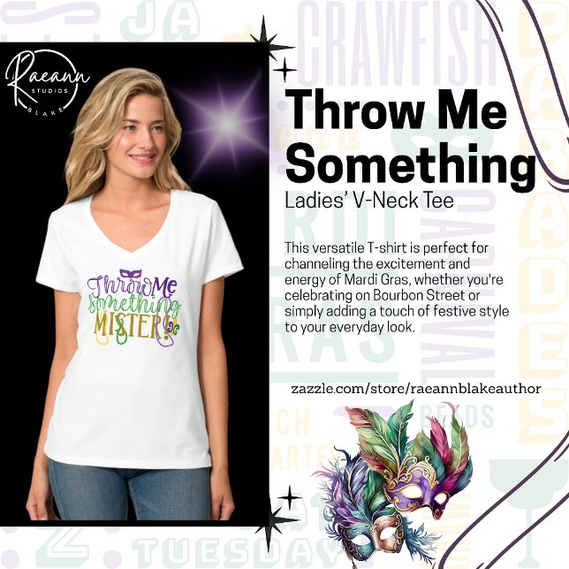 "Throw Me Something, Mister" Mardi Gras T-Shirt (Skapare uppladdad)
