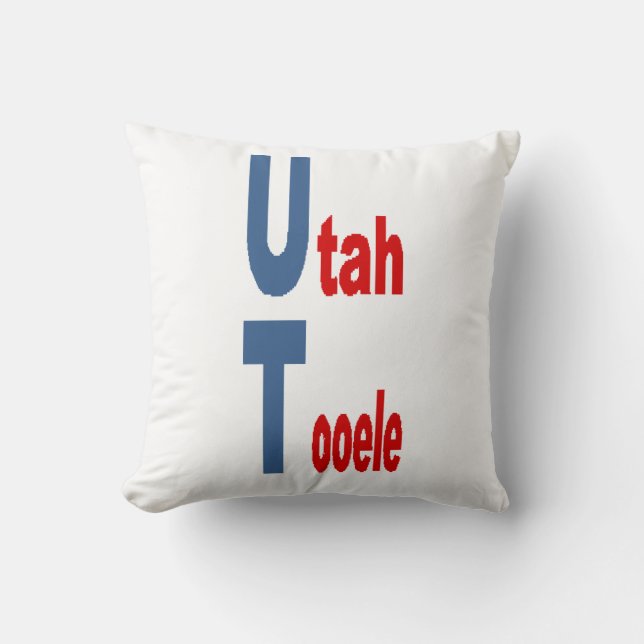 Throw Pillow 16x16  UTAH  TOURISM Kudde (Framsida)