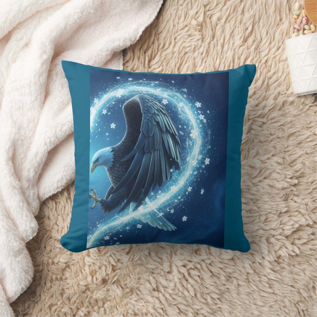 Throw Pillow Bald Eagle Heart - Forever and Ever Kudde (Filt)