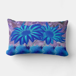 Throw Pillow Blue flowers Lumbarkudde