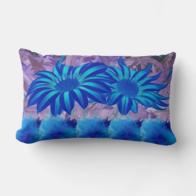 Throw Pillow Blue flowers  Lumbarkudde (Framsida)