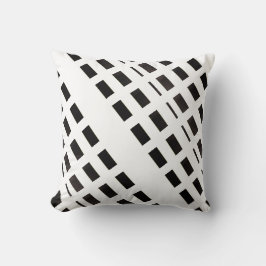 Throw Pillow Brown & White Stripe Kudde