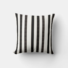Throw Pillow Brown & White Stripe Kudde