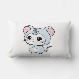 Throw Pillow Cute little lovely mouse Lumbarkudde