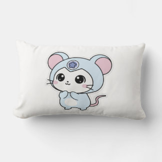 Throw Pillow Cute little lovely mouse  Lumbarkudde