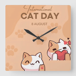 Throw Pillow Fyrkantig Klocka