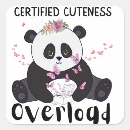 Throw Pillow Fyrkantigt Klistermärke