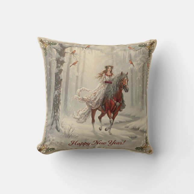 Throw Pillow "Happy New Year Kudde (Framsida)
