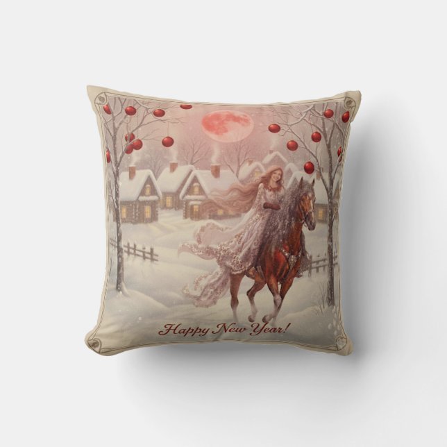 Throw Pillow "Happy New Year Kudde (Framsida)