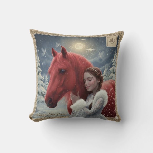 Throw Pillow "Happy New Year Kudde (Framsida)