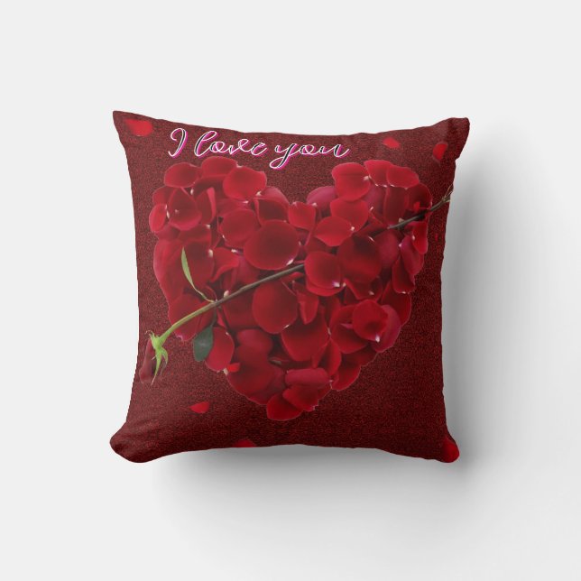 Throw Pillow I love you  Kudde (Framsida)