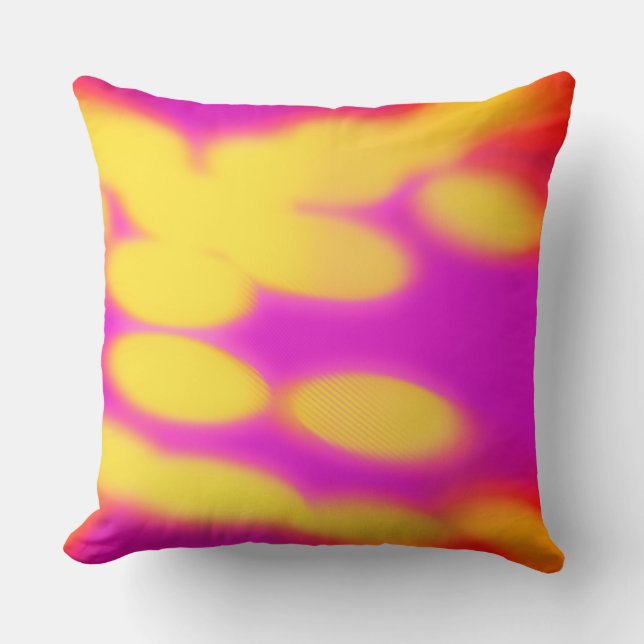 Throw pillow in red pink and yellow kudde (Framsida)