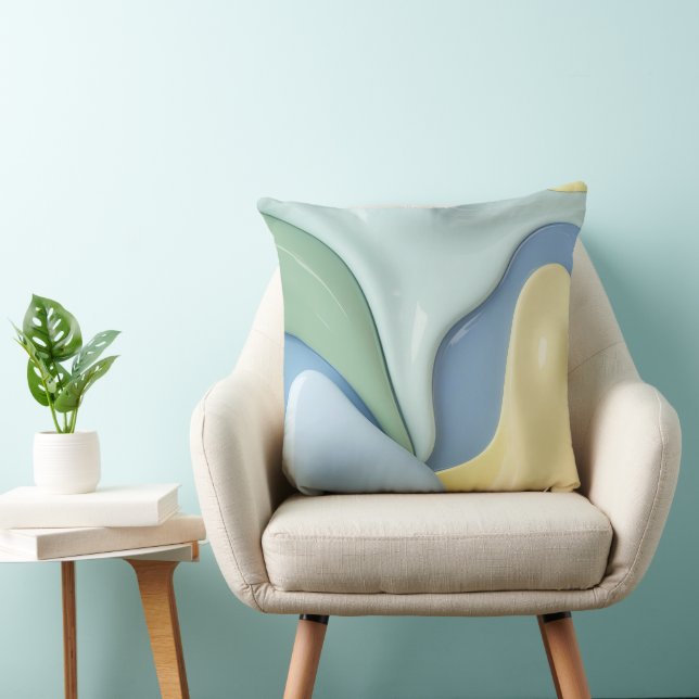 Throw pillow in stylish abstract graphic kudde (Stol)