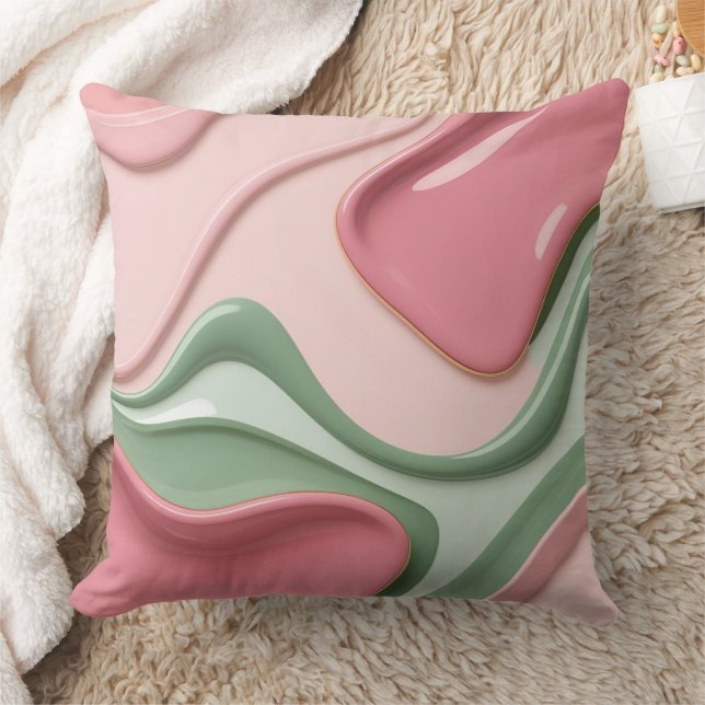 Throw pillow in stylish abstract graphic kudde (Filt)