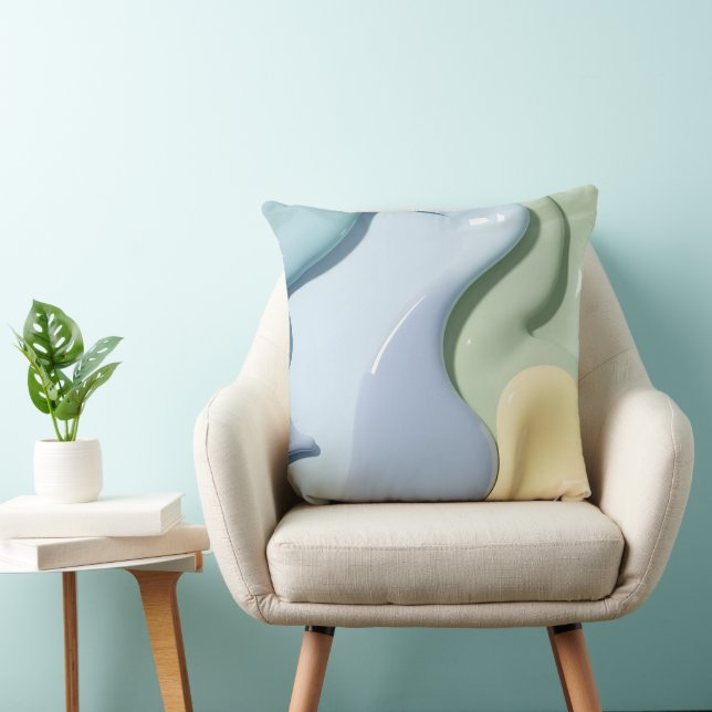 Throw pillow in stylish abstract graphic kudde (Stol)