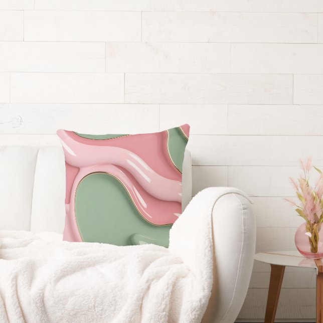 Throw pillow in stylish abstract graphic kudde (Soffa)