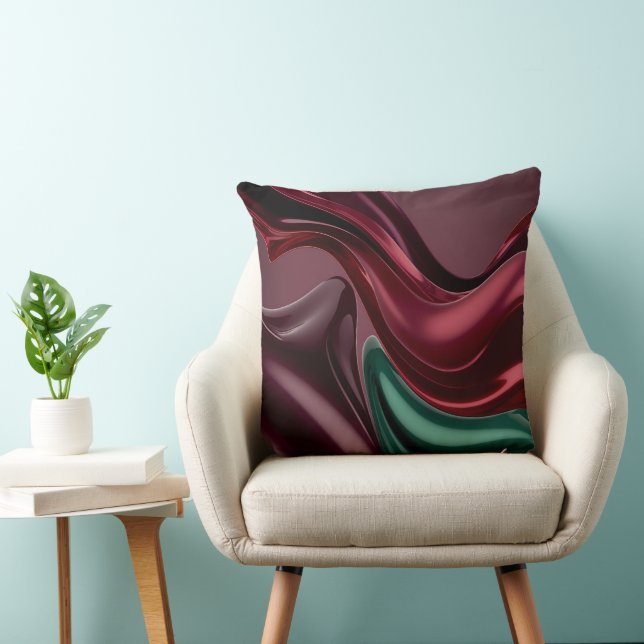 Throw pillow in stylish abstract graphic kudde (Stol)