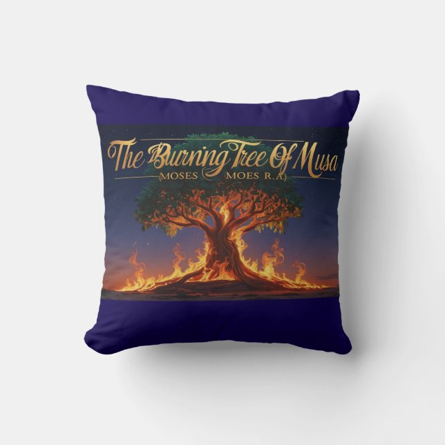 Throw Pillow- Islamic "The Burning Tree Of Musa" Kudde (Framsida)