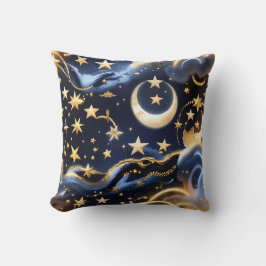 Throw Pillow – Luxury Celestial Moon Phases Kudde