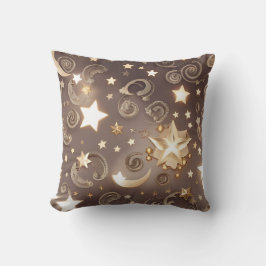 Throw Pillow – Luxury Champagne Gold Celestial Moo Kudde