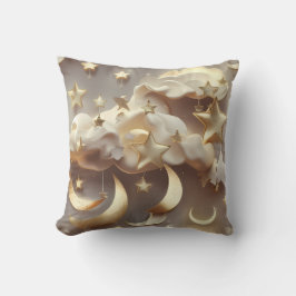 Throw Pillow – Luxury Creamy Celestial Moon Kudde