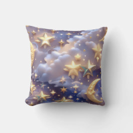 Throw Pillow – Luxury White Celestial Moon Kudde