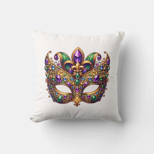 Throw Pillow Mardi Gras Kudde (Framsida)