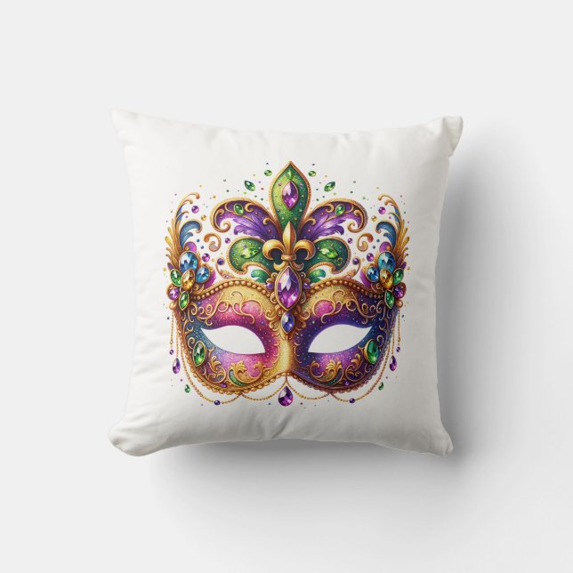 Throw Pillow Mardi Gras Kudde (Framsida)